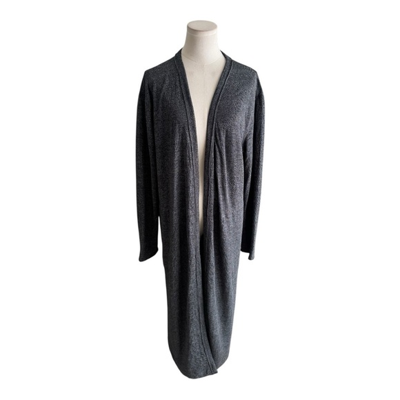 FREE PEOPLE BEACH FP Bicoastal Heather Gray Duster Cardigan Sz L‎ Casual Relaxed - Picture 5 of 10